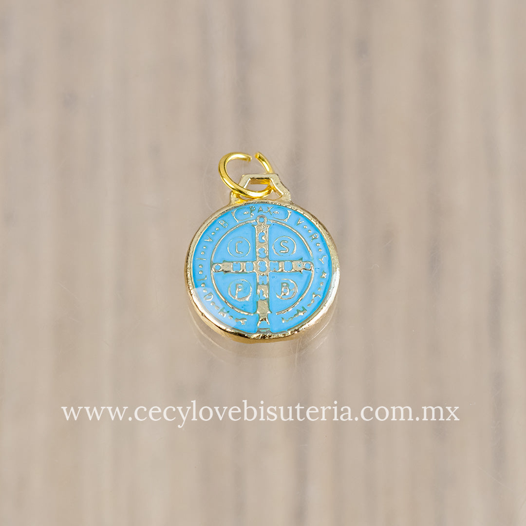 Medalla Mini San Benito Celeste