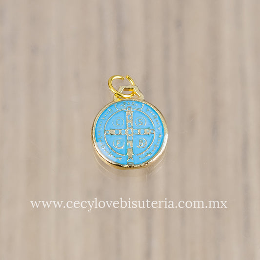 Medalla Mini San Benito Celeste