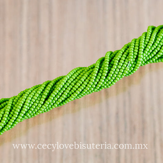 Chaquira Calibrada Verde Limón 11/0