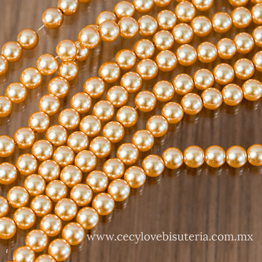 Perla Cristal Golden 8 mm
