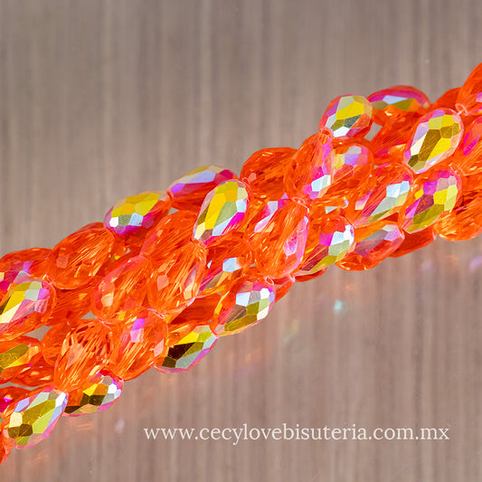 Gota Cristal Naranja AB 10 x 12 mm