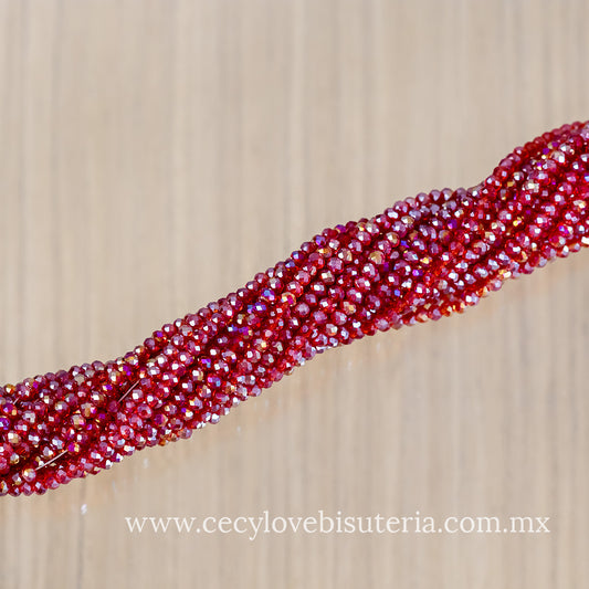 Cristal Rondel Vino AB 2 mm