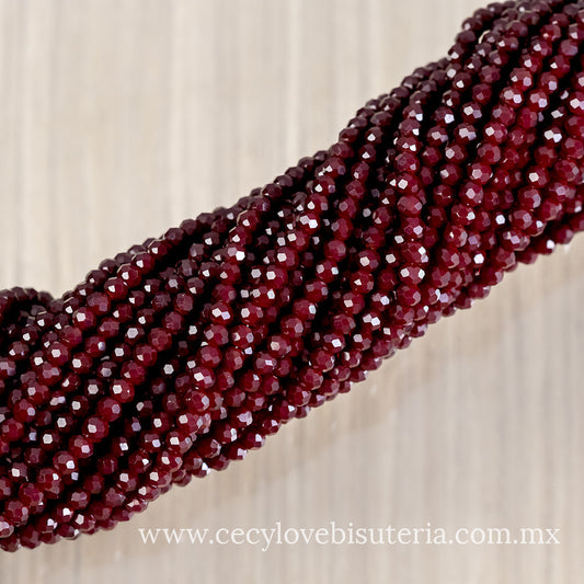 Cristal Rondel Vinil Mate 4 mm