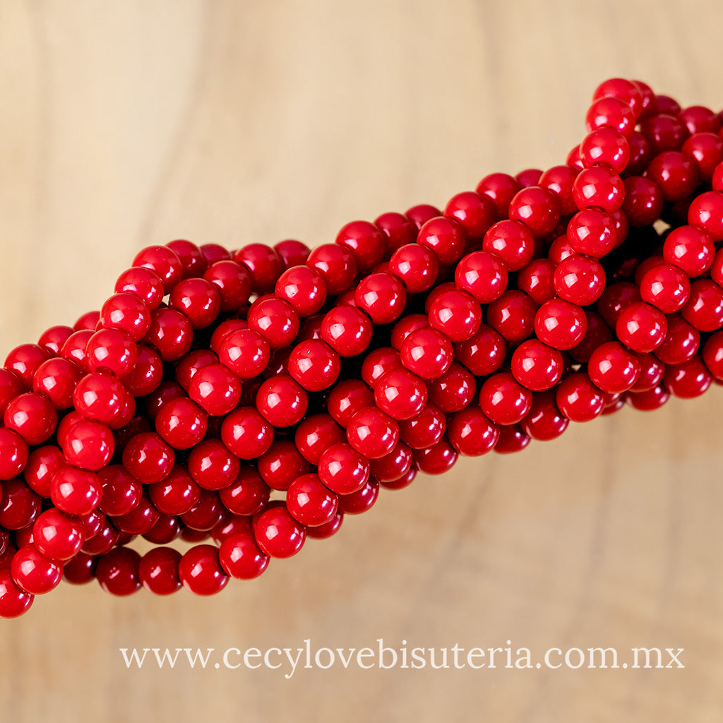 Perla Cristal Cherry 6 mm