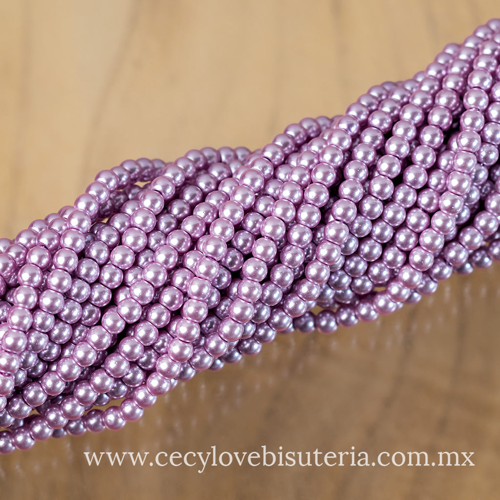 Perla Cristal Lavanda 4 mm