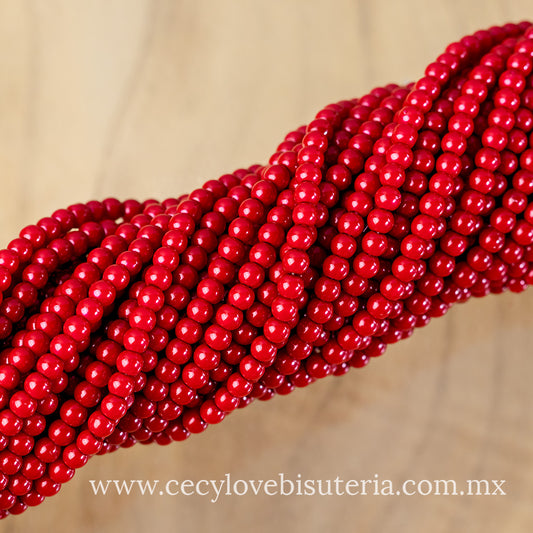 Perla Cristal Cherry 4 mm