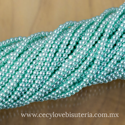 Perla Cristal Aquamarino 4 mm