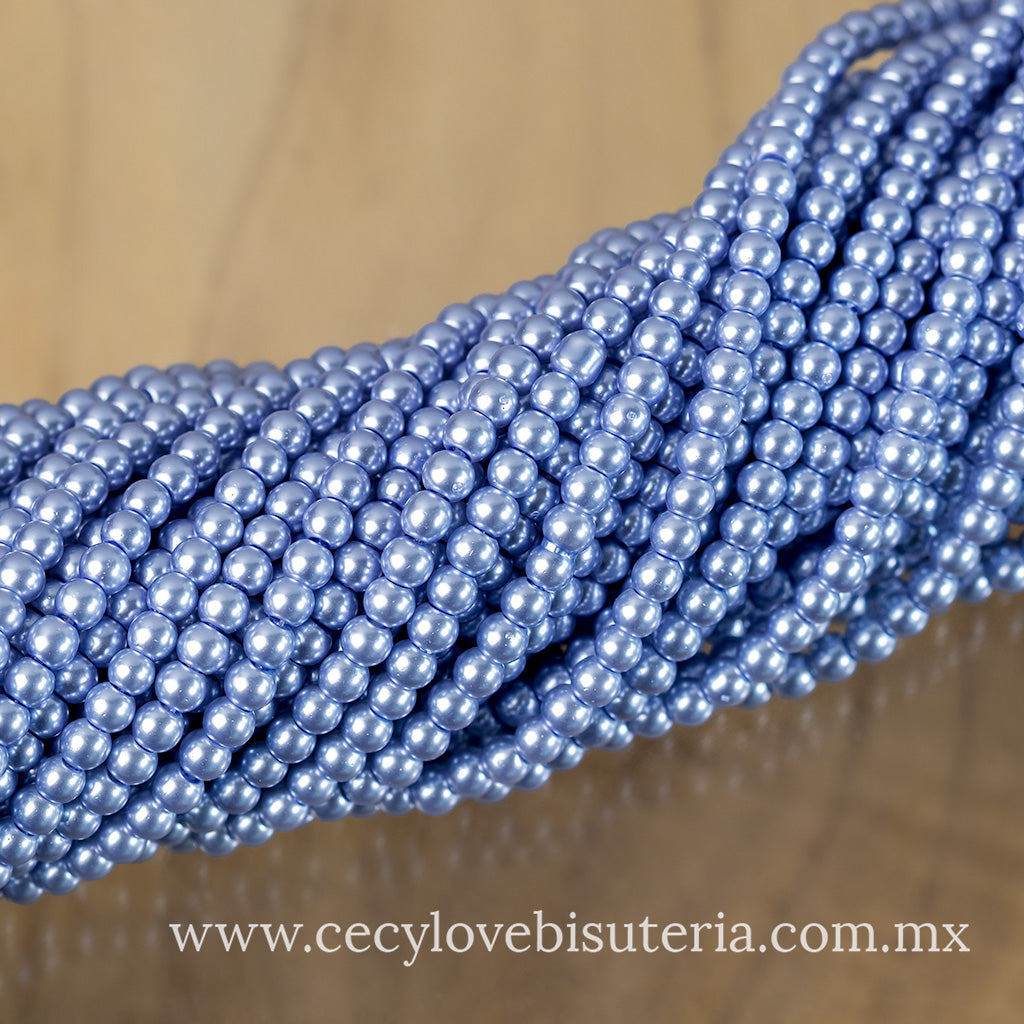 Perla Cristal Azul Royal 4 mm