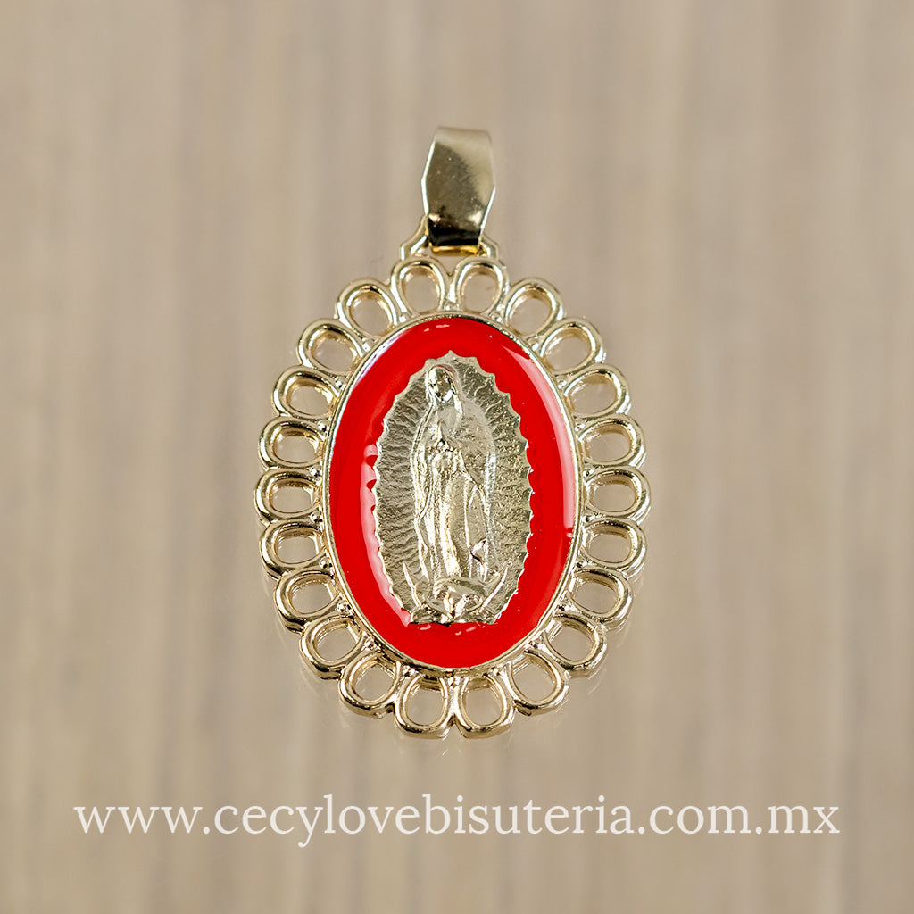 Medalla Virgen de Gaudalupe Roja