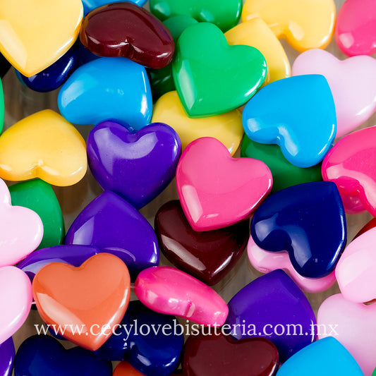 Corazones Lisos Murano Colores