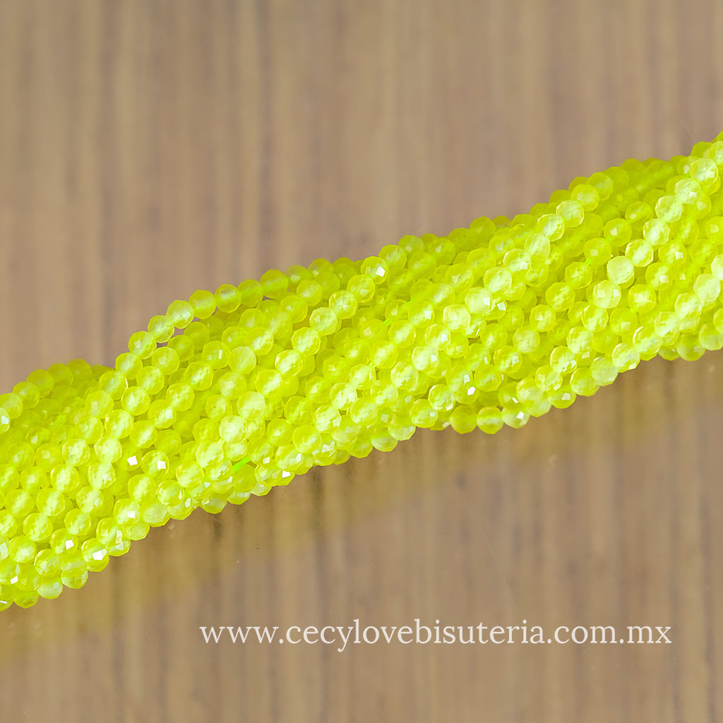 Ojo de Gato Verde Fosforescente 3 mm