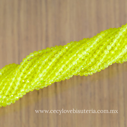 Ojo de Gato Verde Fosforescente 3 mm