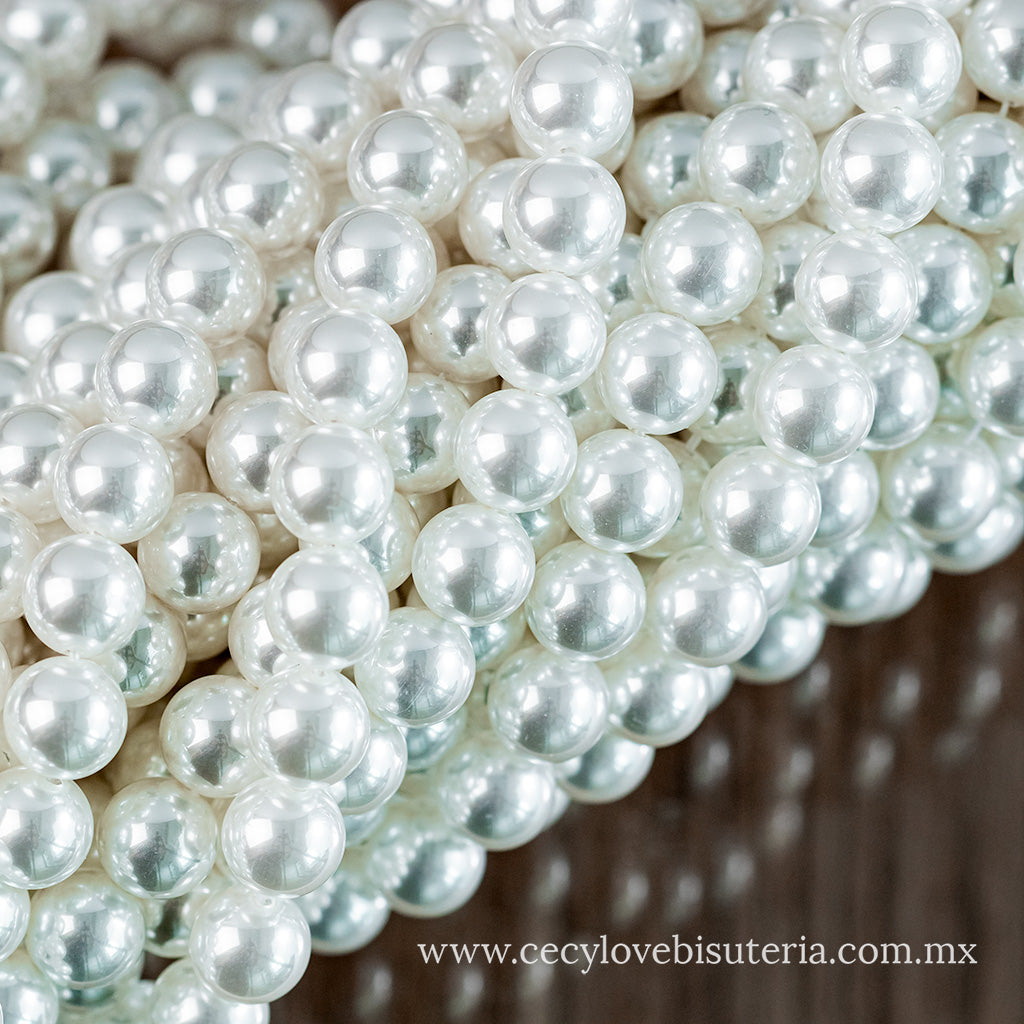 Madre Perla Blanca 8 mm