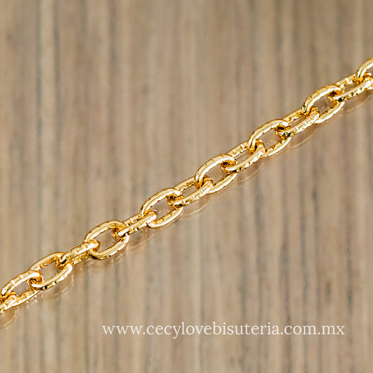 Cadena de Aluminio Eslabón Oval Diamantado
