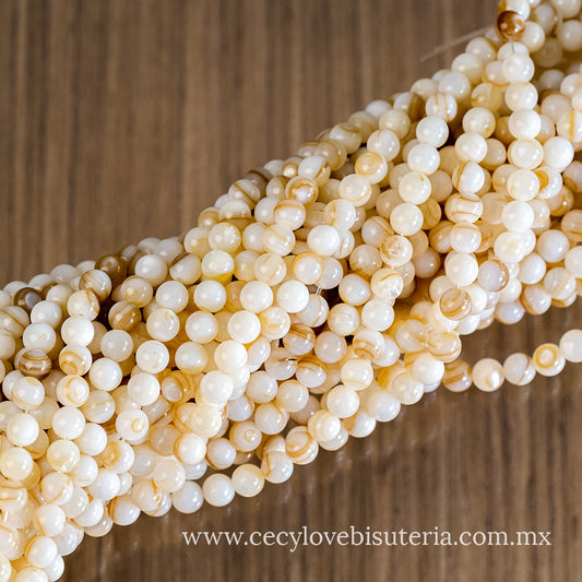 Madre Perla Beige 6 mm