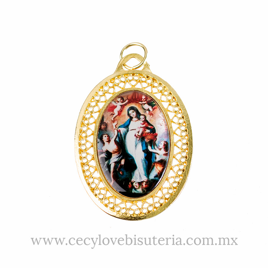 Medalla Ovalada Virgen de la Luz / San José