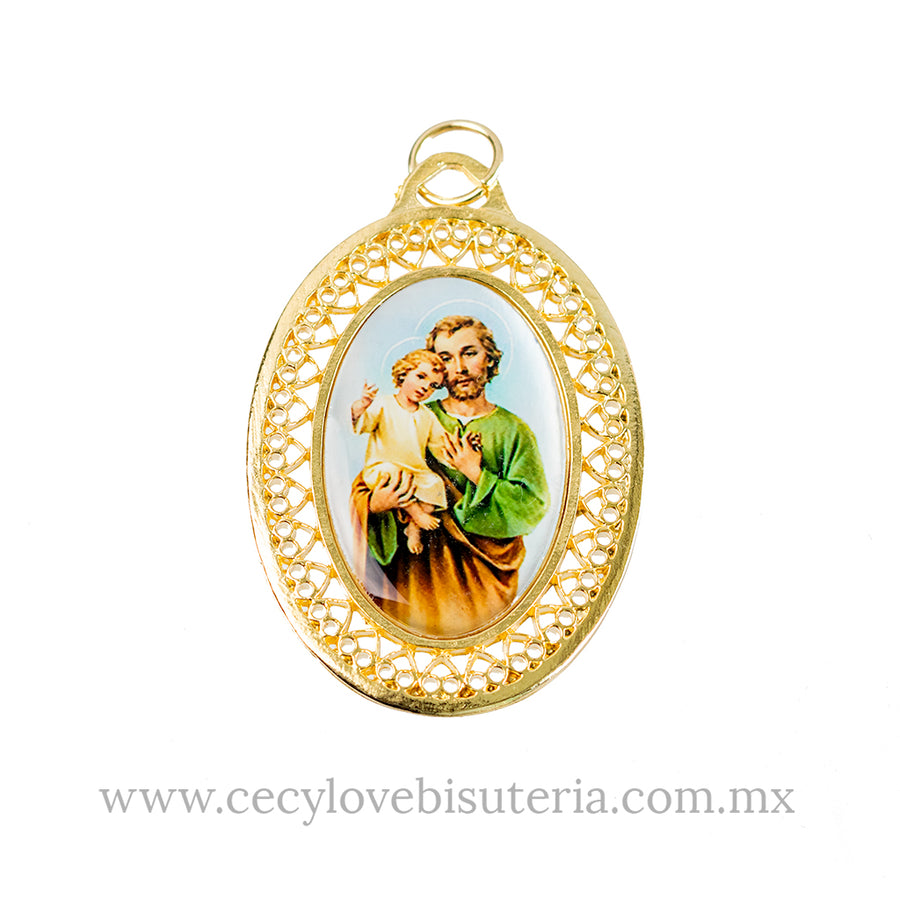 Medalla Ovalada Virgen de la Luz / San José