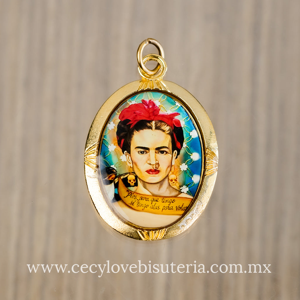 Medalla Frida Kahlo "Pies para que tengo si tengo alas para volar"