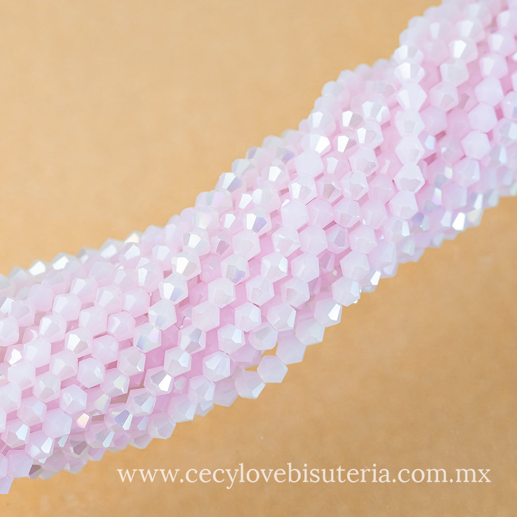 Cristal Rombo Rosa 4 mm