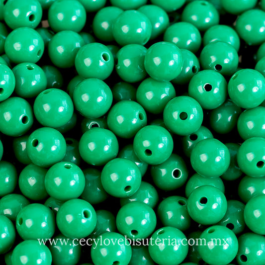 Cuentas de Acrílico Verde 10 mm