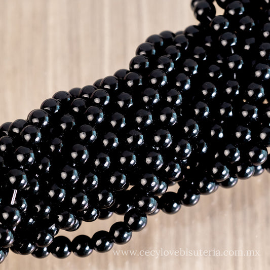 Cristal Piedra Negro 8 mm