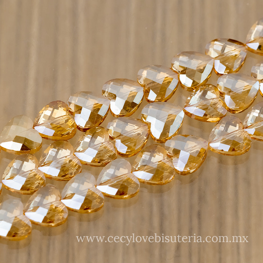 Cristal Corazón Golden