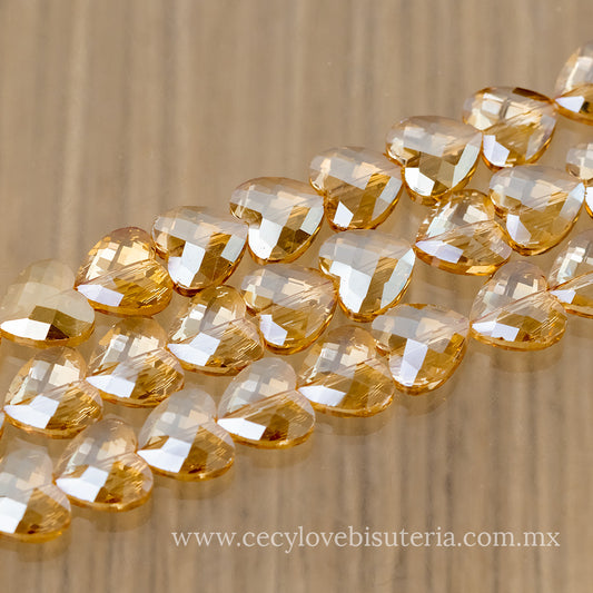 Cristal Corazón Golden