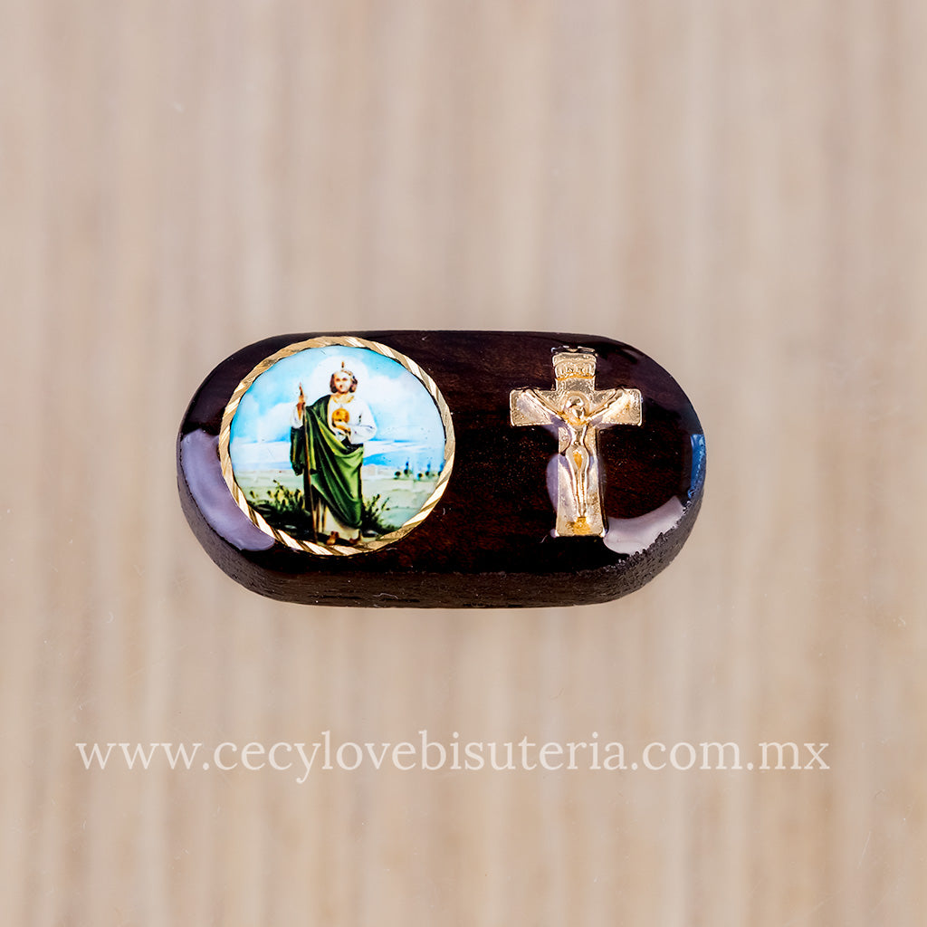 Separador Madera San Judas Tadeo y Cristo