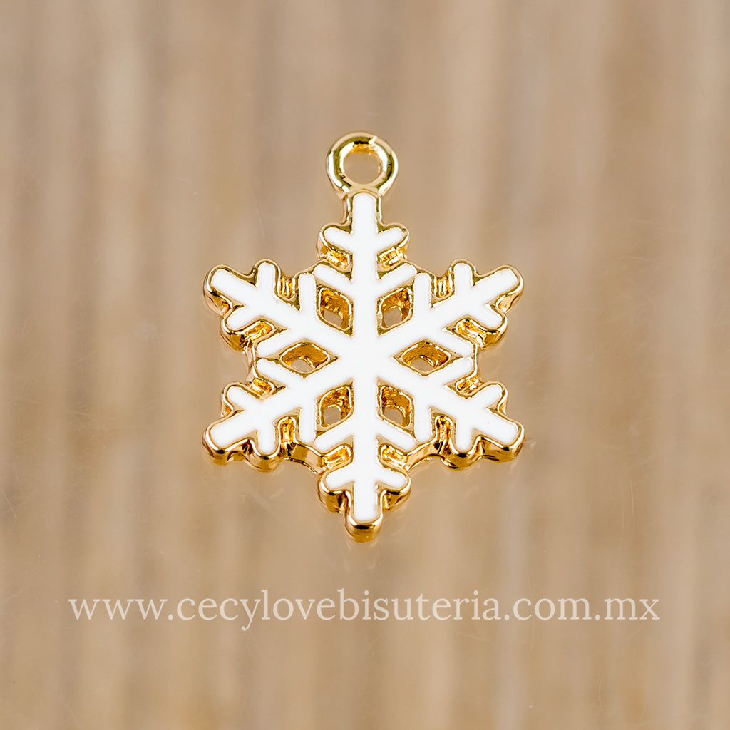 Dije Copo de Nieve Esmaltado