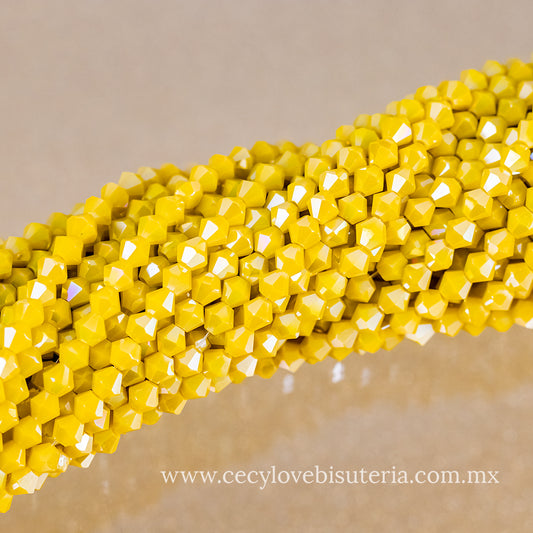 Cristal Rombo Amarillo 4 mm