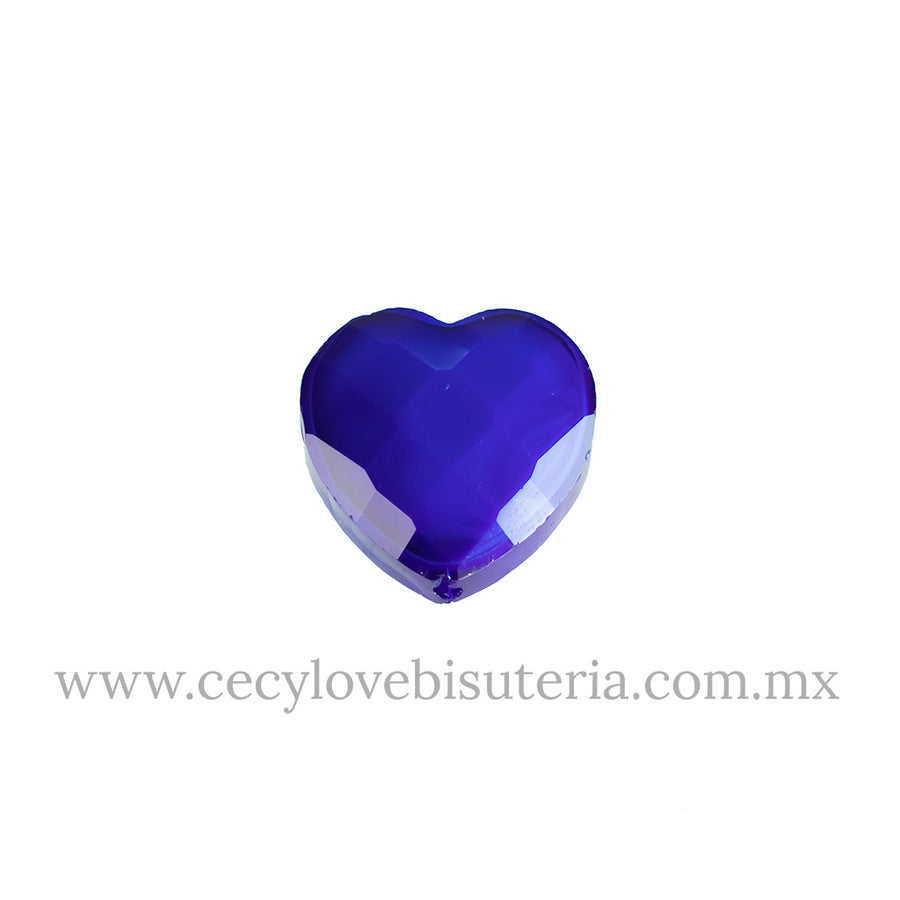 Cristal Corazón Azul Rey