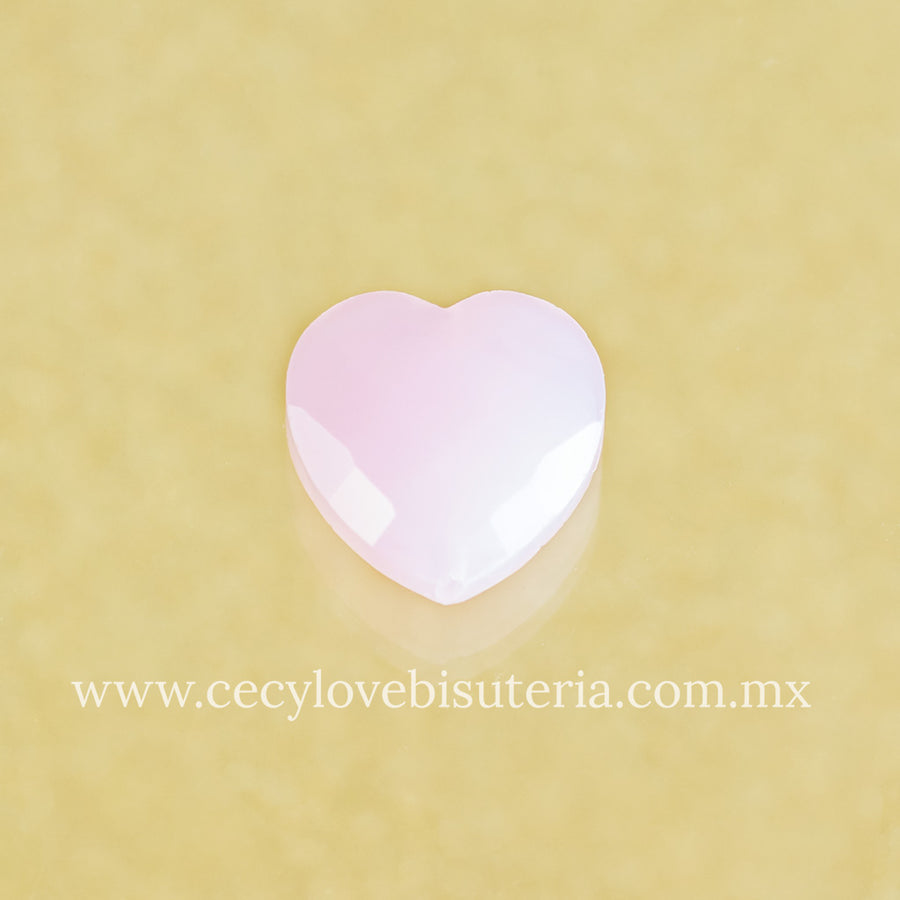 Cristal Corazón Rosa Pastel