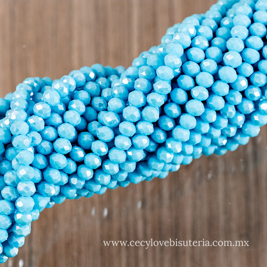 Cristal Rondel Skyblue 6mm
