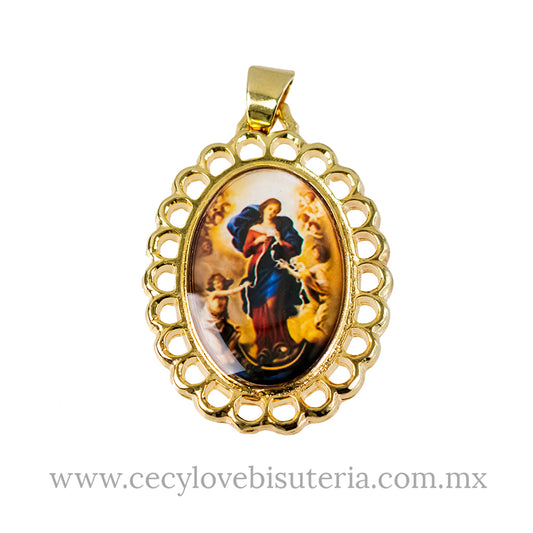 Medalla Ovalada Virgen Desatanudos