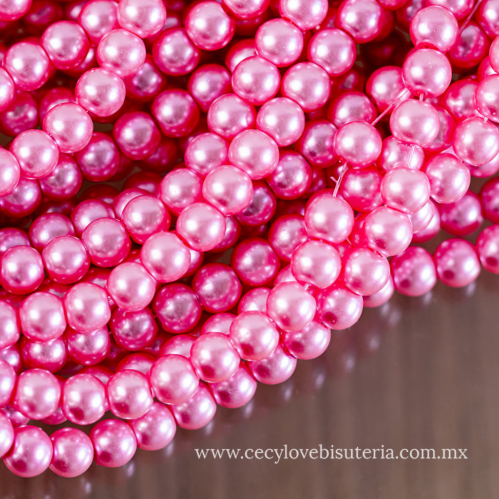 Perla Cristal Rosa 8 mm