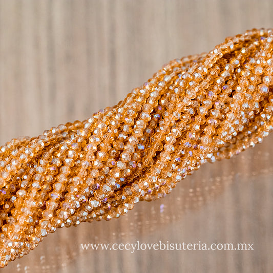 Cristal Rondel Golden 2 mm