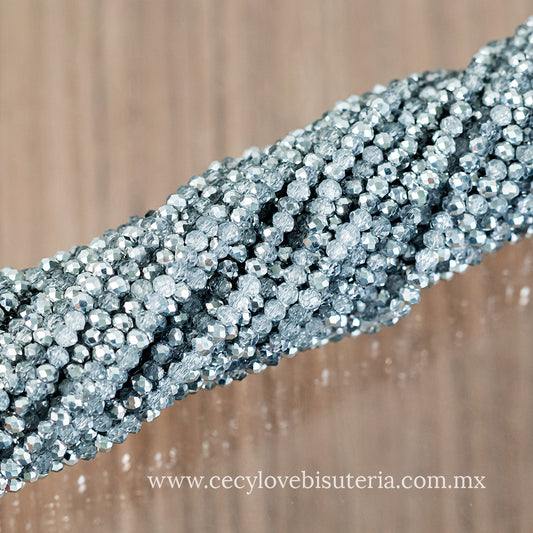 Cristal Rondel Biplata 2 mm