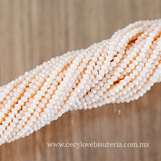 Cristal Rondel Nude 2 mm