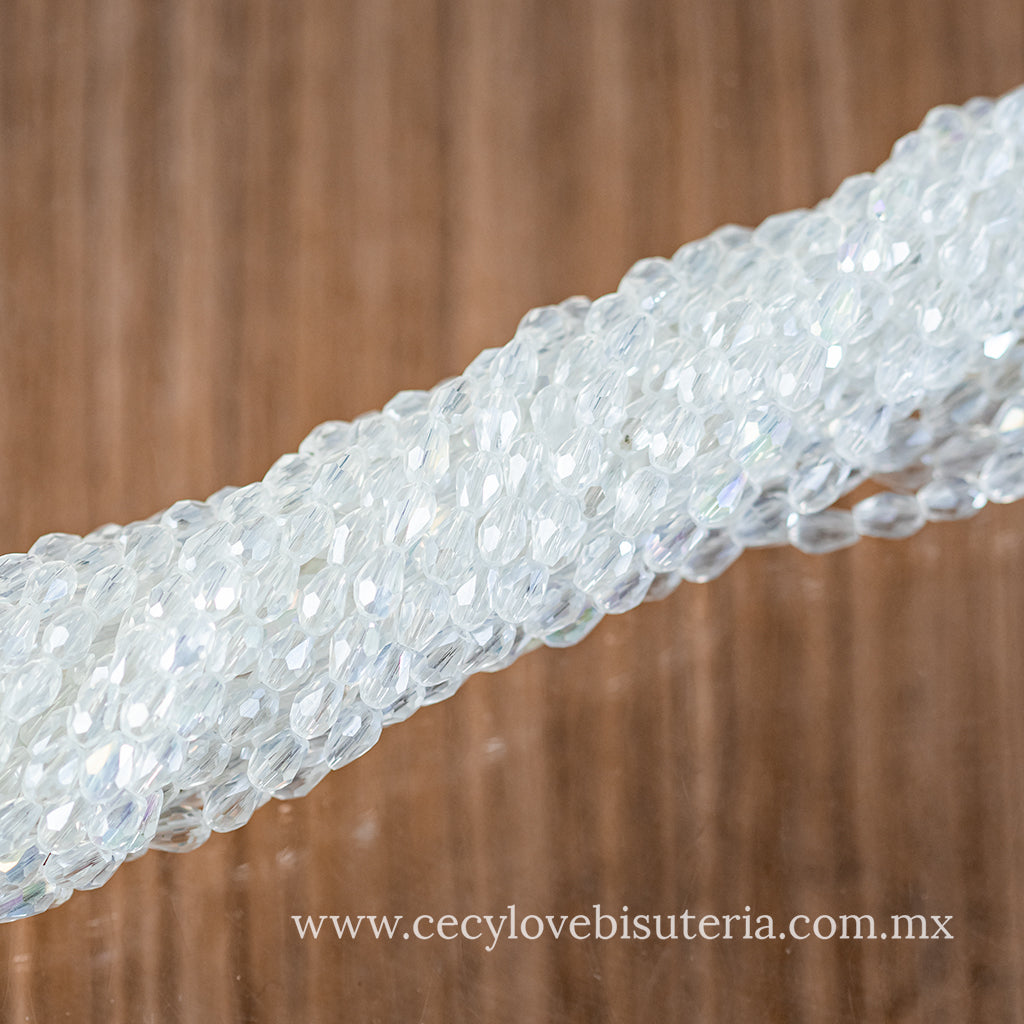 Cristal Gota Transparente 4 x 6 mm