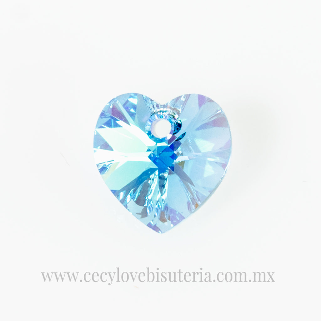 Corazón Swarovski Celeste