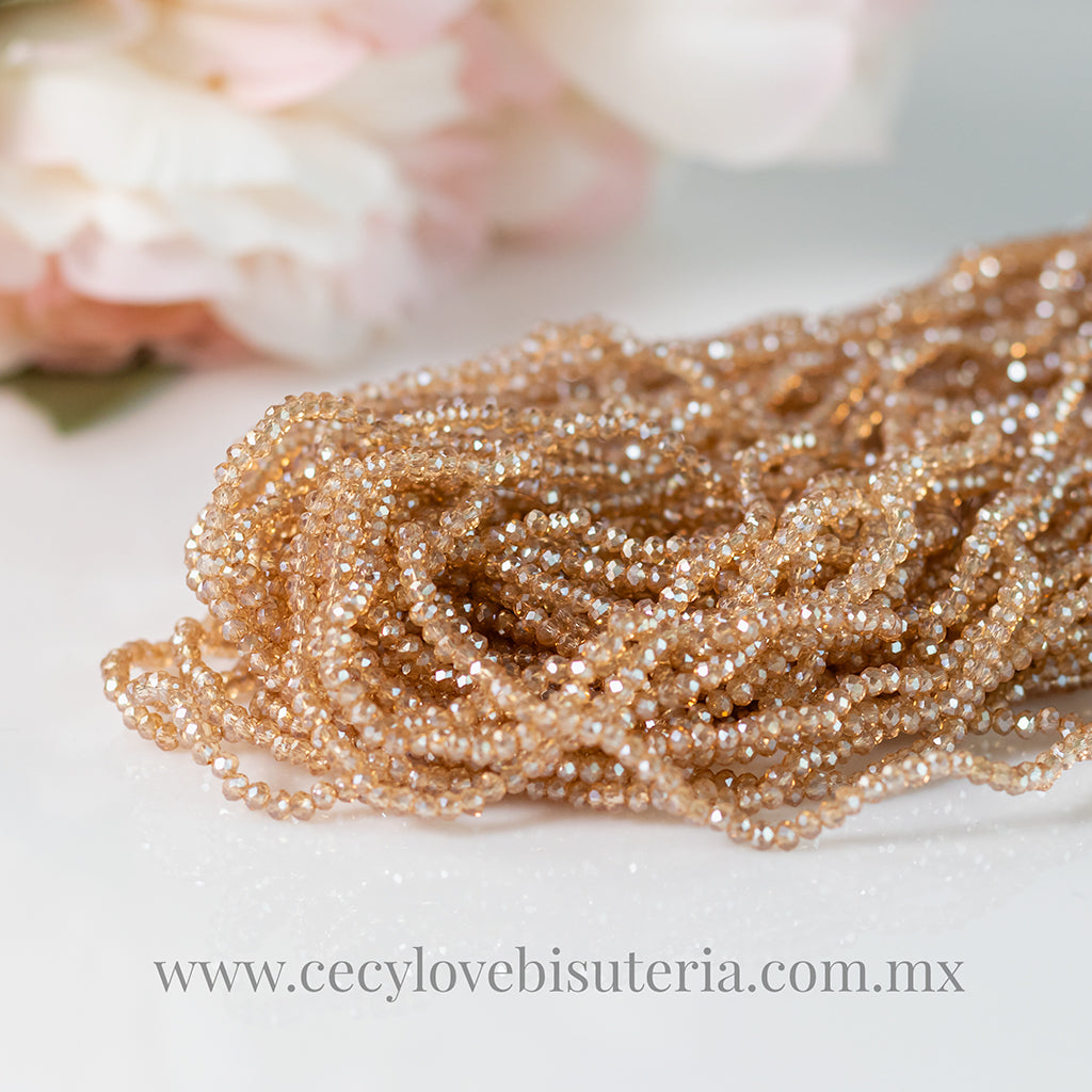 Cristal Rondel Golden 4 mm