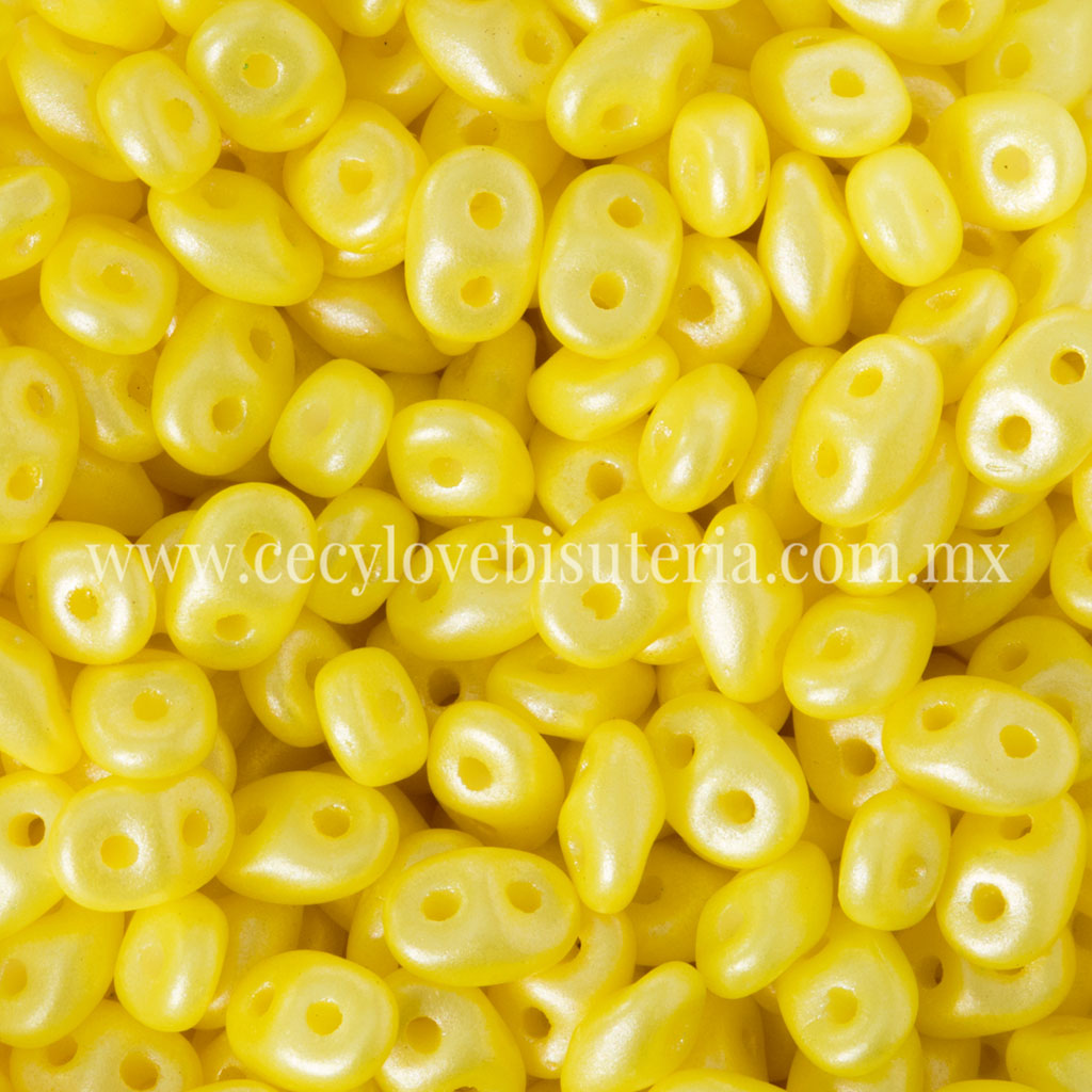 Superduo 2.5 x 5 mm Amarillo Aperlado