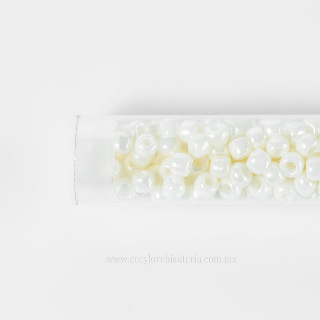 Seed Bead Blanco Perla 6/0