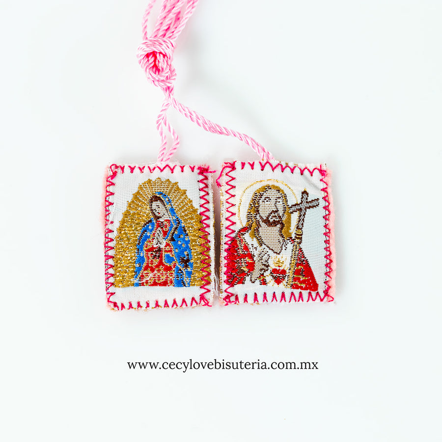 Escapulario Virgen de Guadalupe / Sagrado Corazón de Jesús
