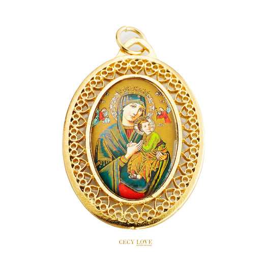 Medalla Ovalada Virgen del Perpetuo Socorro