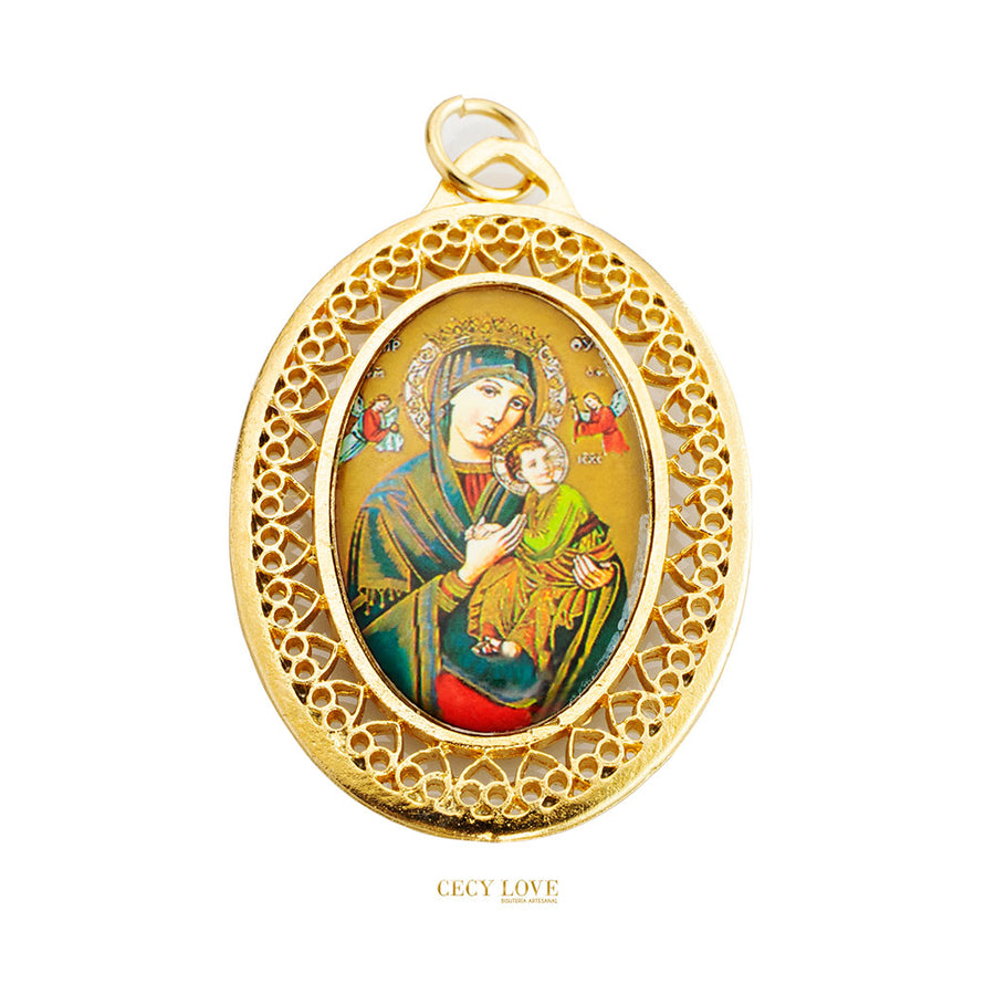 Medalla Ovalada Virgen del Perpetuo Socorro