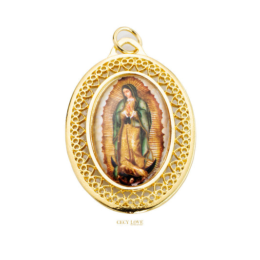 Medalla Ovalada Virgen de Guadalupe