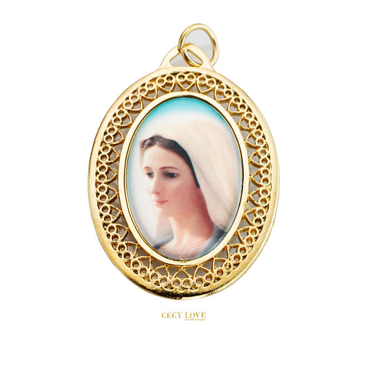Medalla Ovalada Virgen de la Paz
