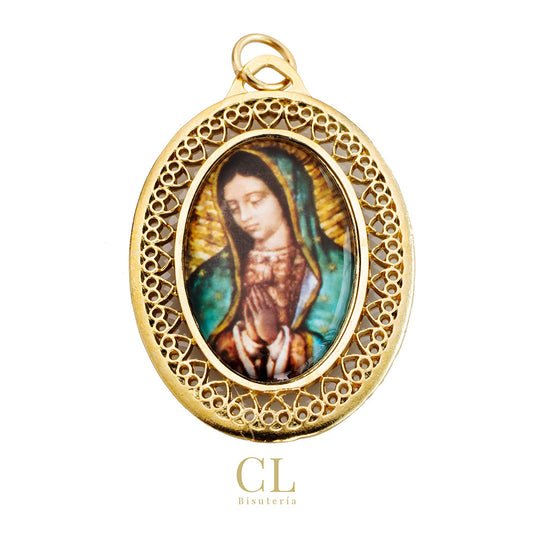 Medalla Ovalada Virgen de Guadalupe