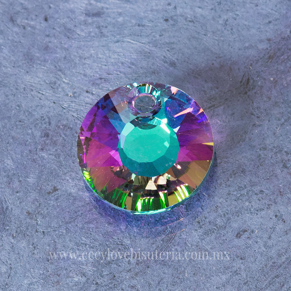 Swarovski Circulo Plano Verde/Morado